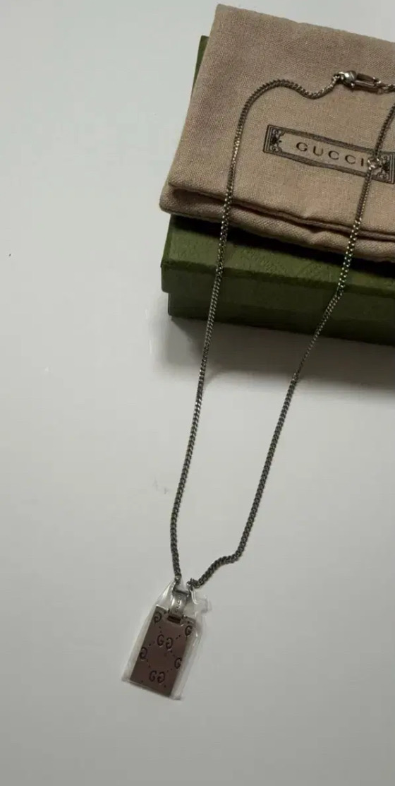 구찌 gg  실버 목걸이 gucci
