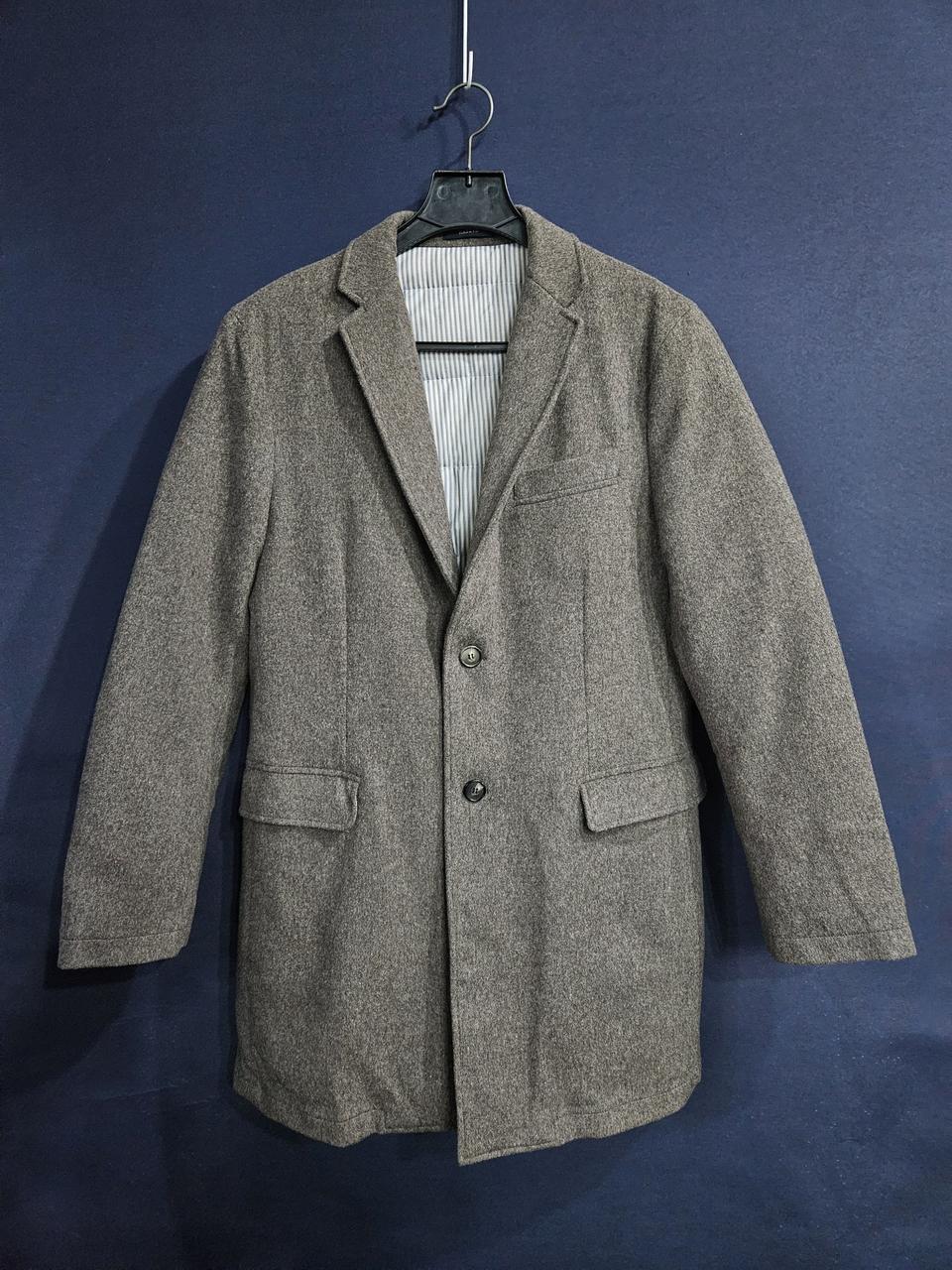 헤지스 멜란지 베이지 남성 100 구스다운 패딩 정장자켓