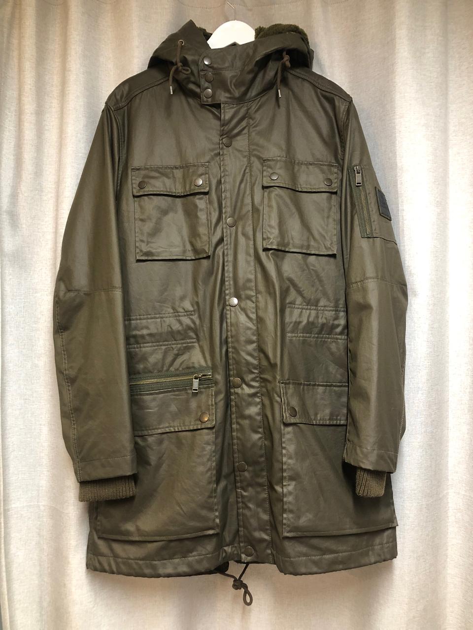 라코스테 카키 왁스 후드 코트 50 (100~105)