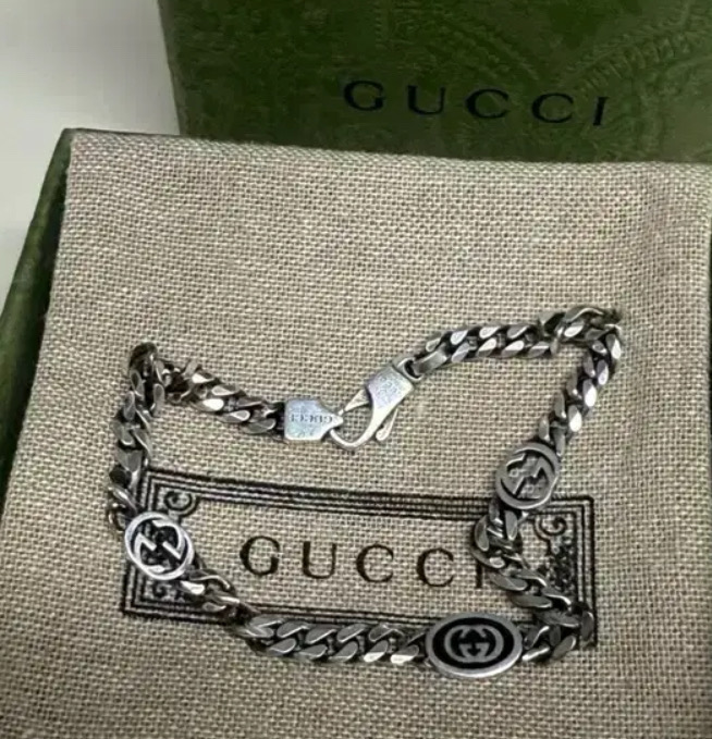 구찌 실버 팔찌 gg  gucci