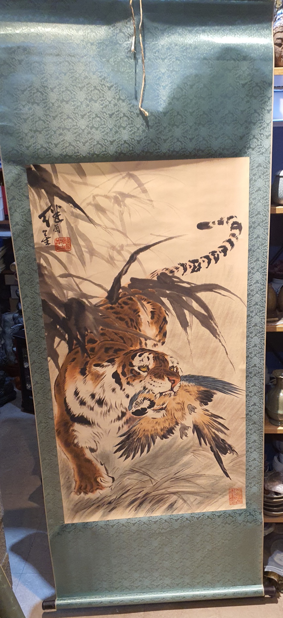 중국 대가 그림 족자