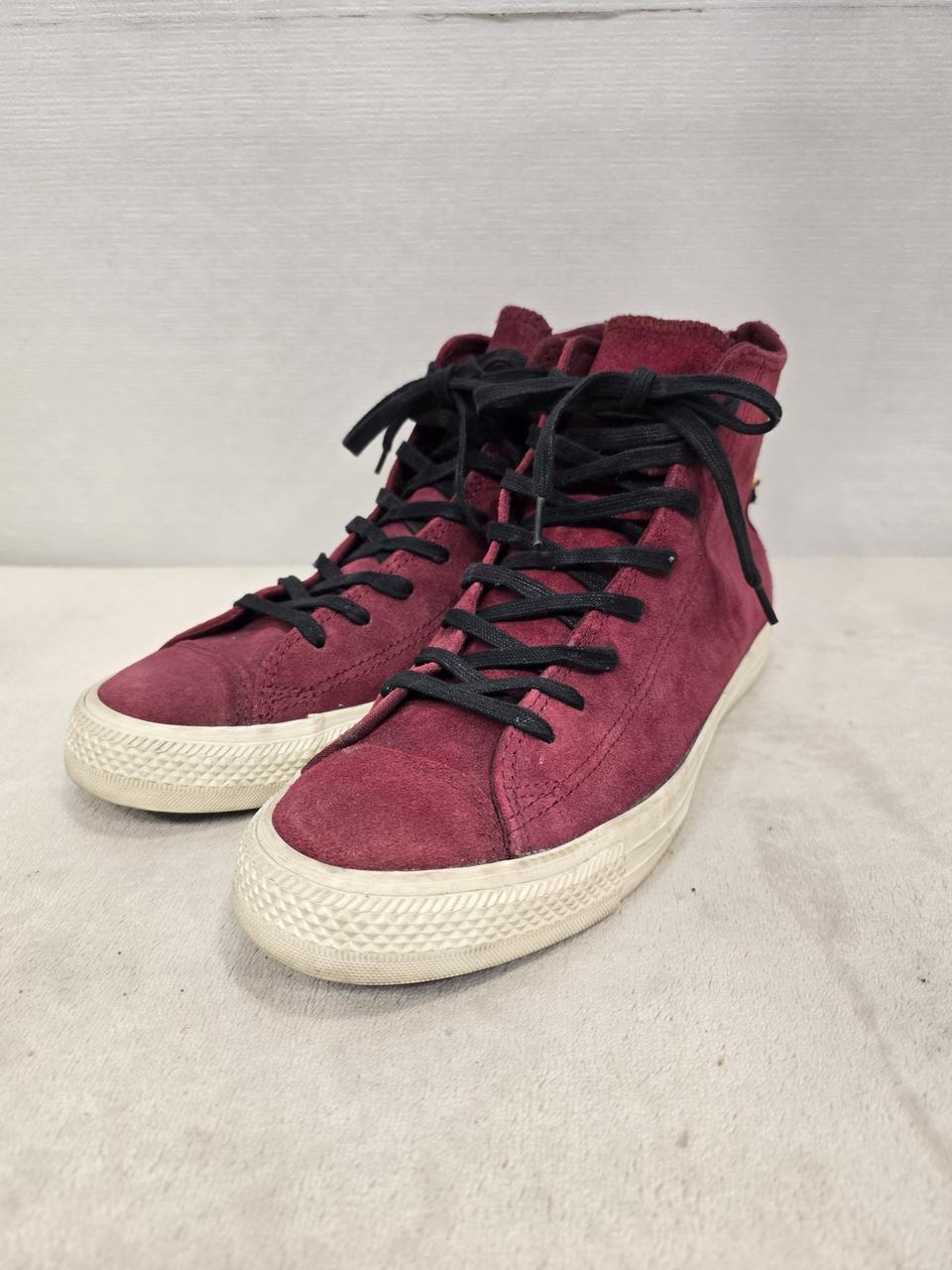 컨버스 백지퍼 하이탑 스웨이드 버건디 260