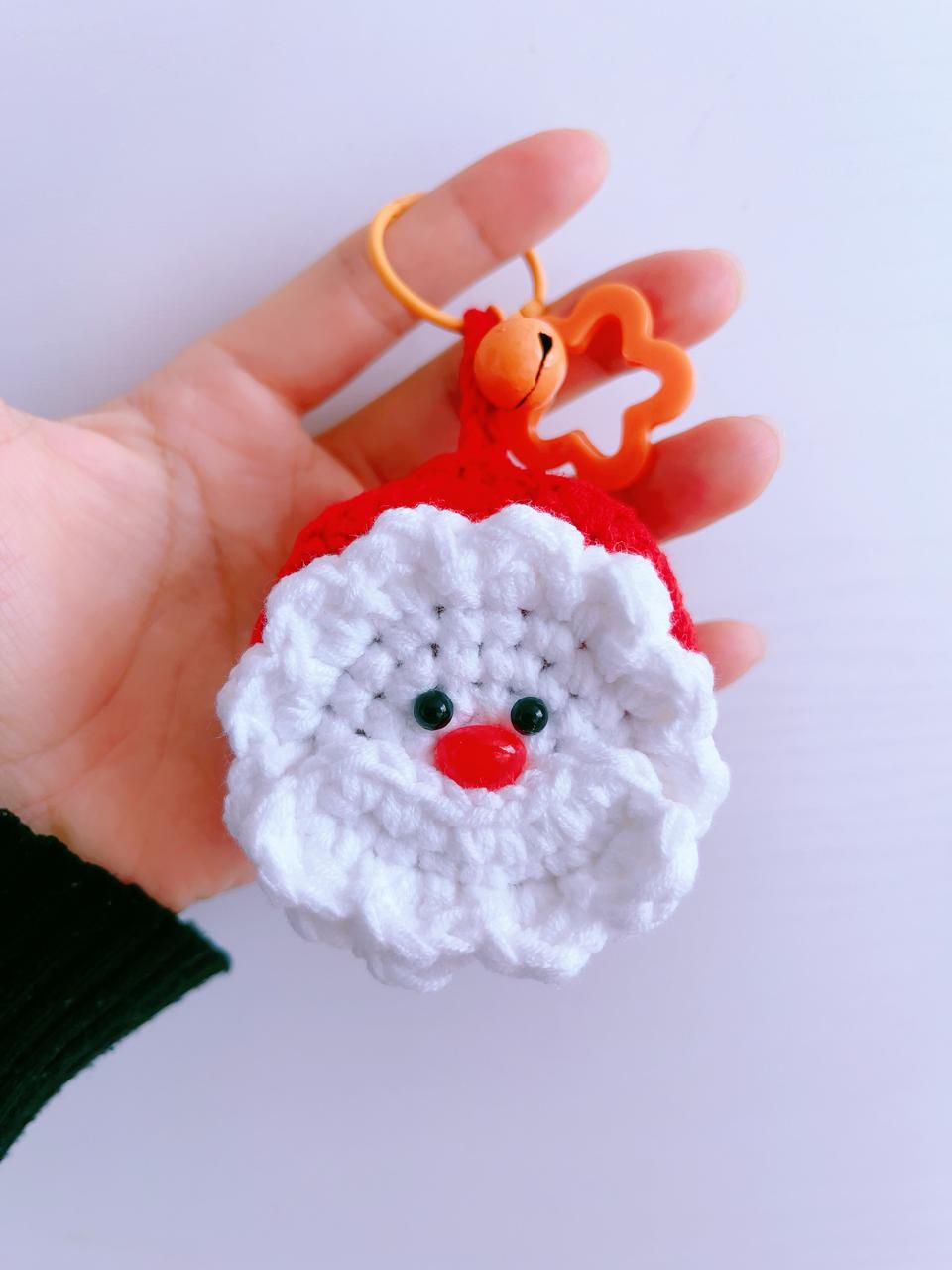 손뜨개 산타 에어팟 파우치 키링