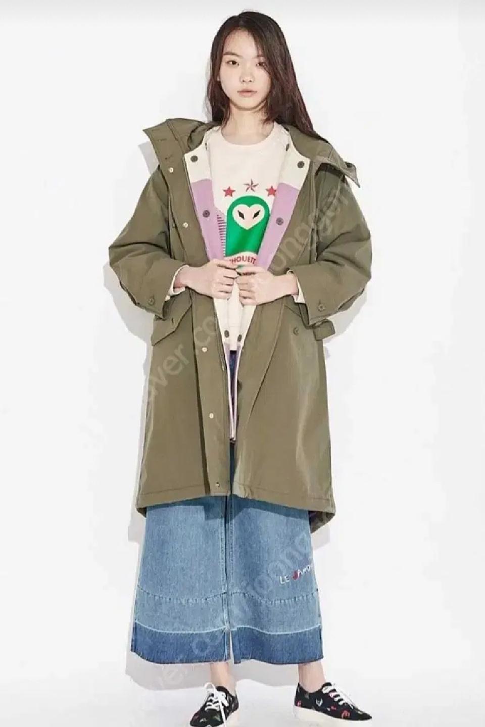 (카멜베이지색상 판매) 럭키슈에뜨 디테쳐블 겨울 롱 야상  프리사이즈