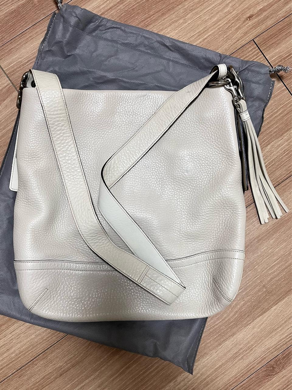 코치 리얼레더 테슬 크로스백