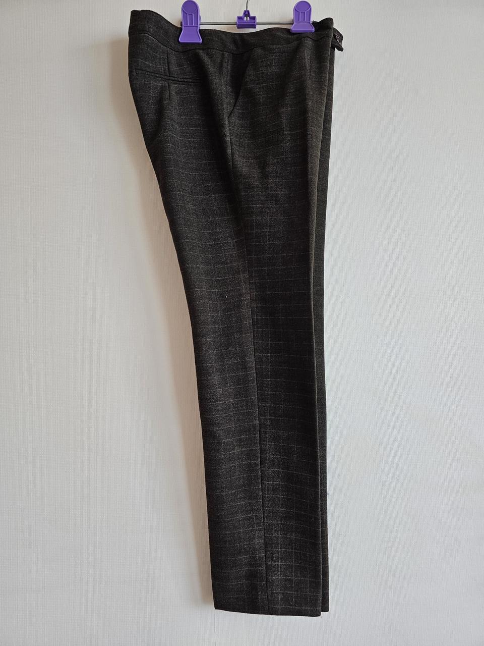 체크 기모 여성 바지