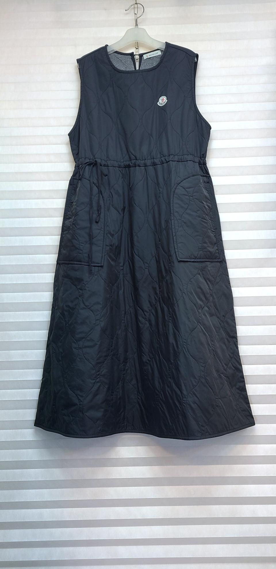 몽클레어> 퀼팅 조끼 롱원피스