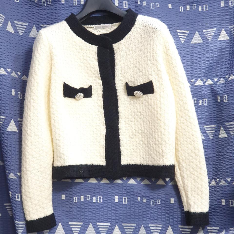 미센스.  트위드 니트 자켓