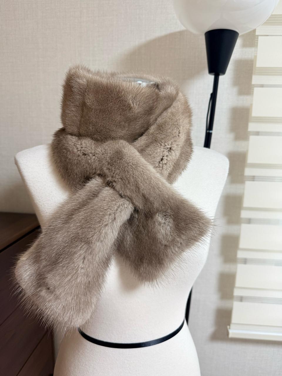 Pellacci 천연모피 머플러