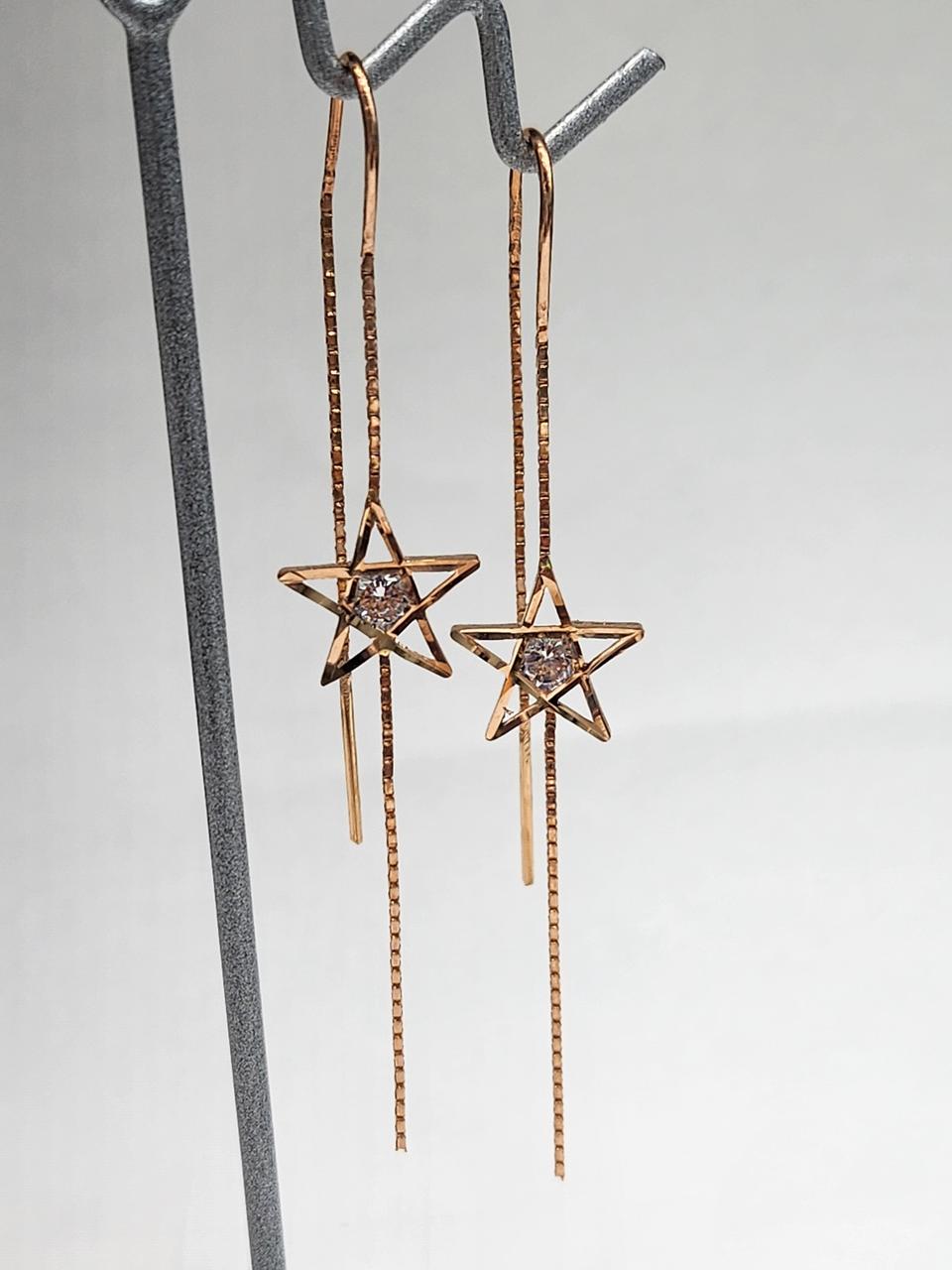 당일발송)14k 스타 드롭 귀걸이