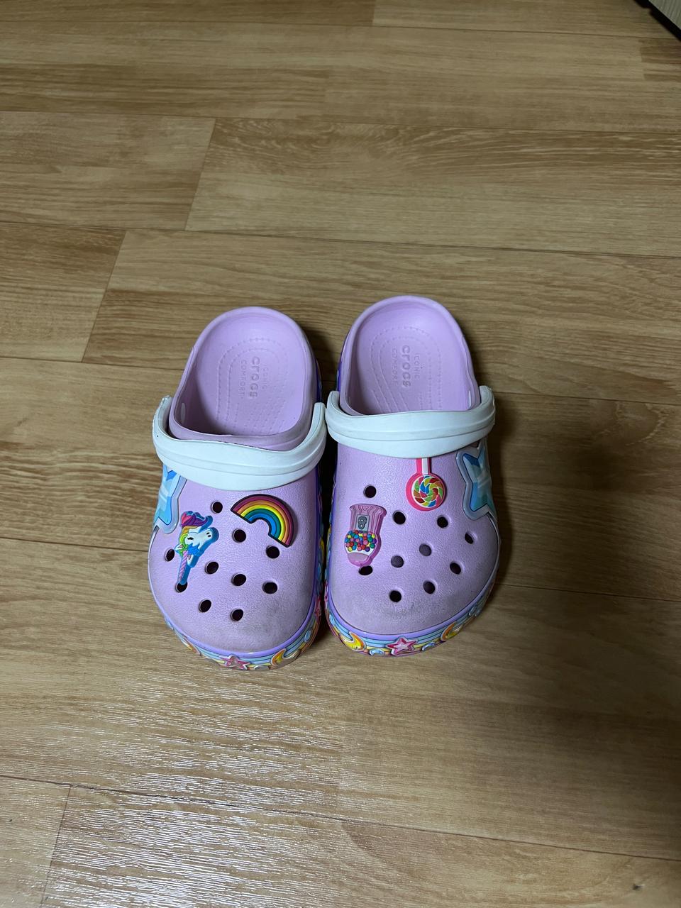 크록스 키즈 샌들 핑크 C11