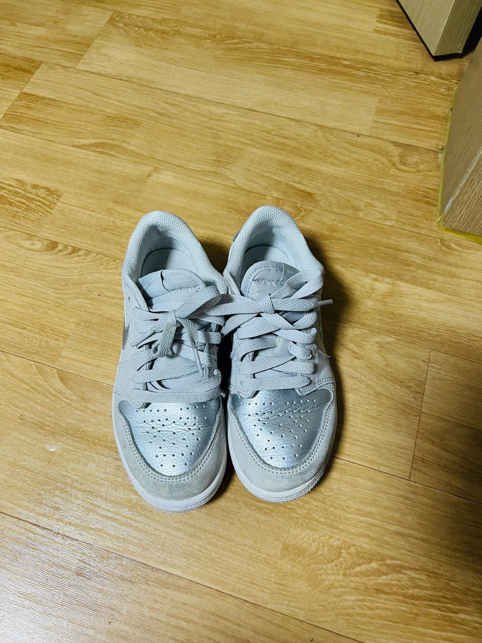 나이키 덩크 로우 키즈 실버 200mm