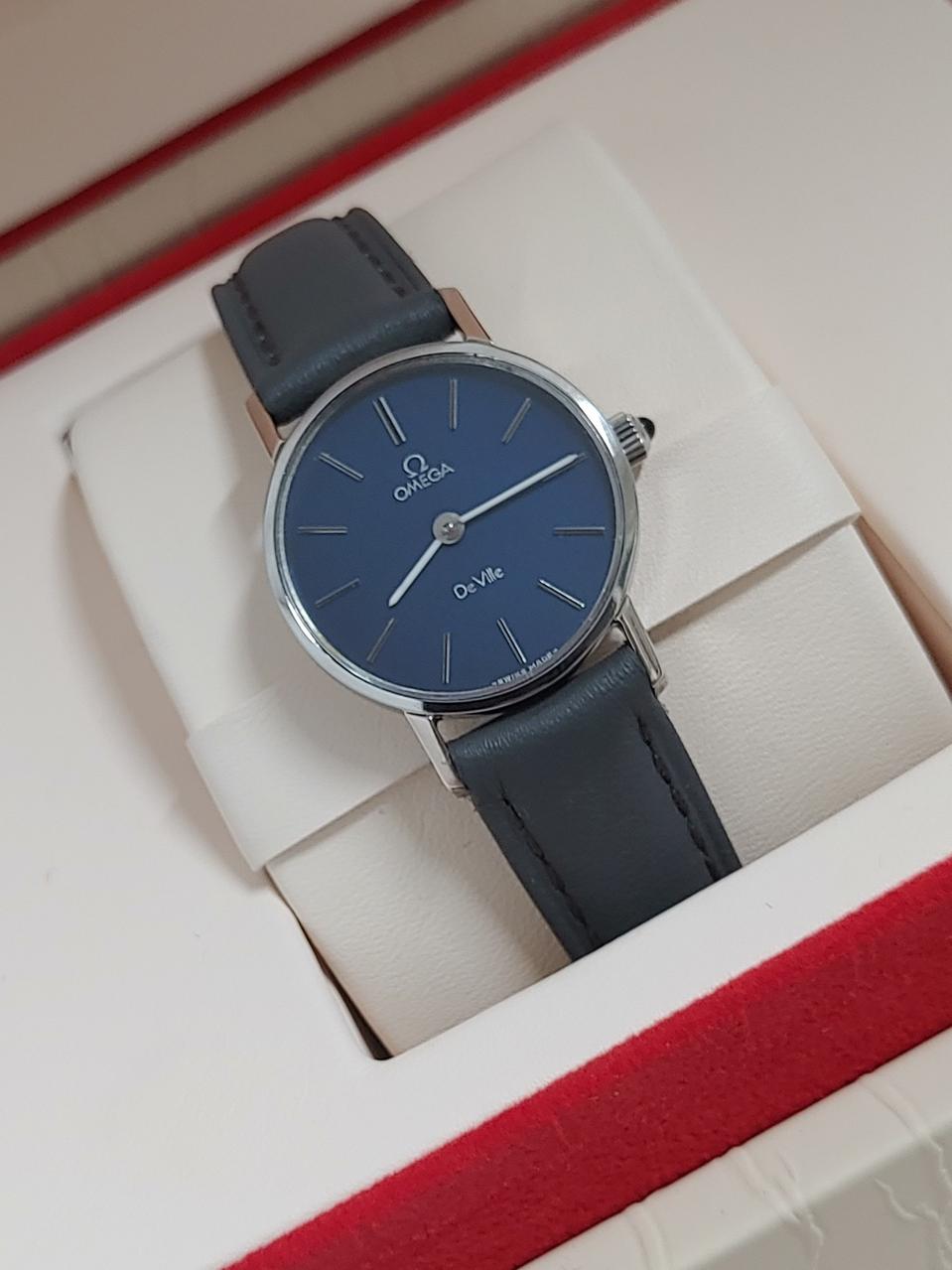 오메가드빌 블루 수동 여성용시계