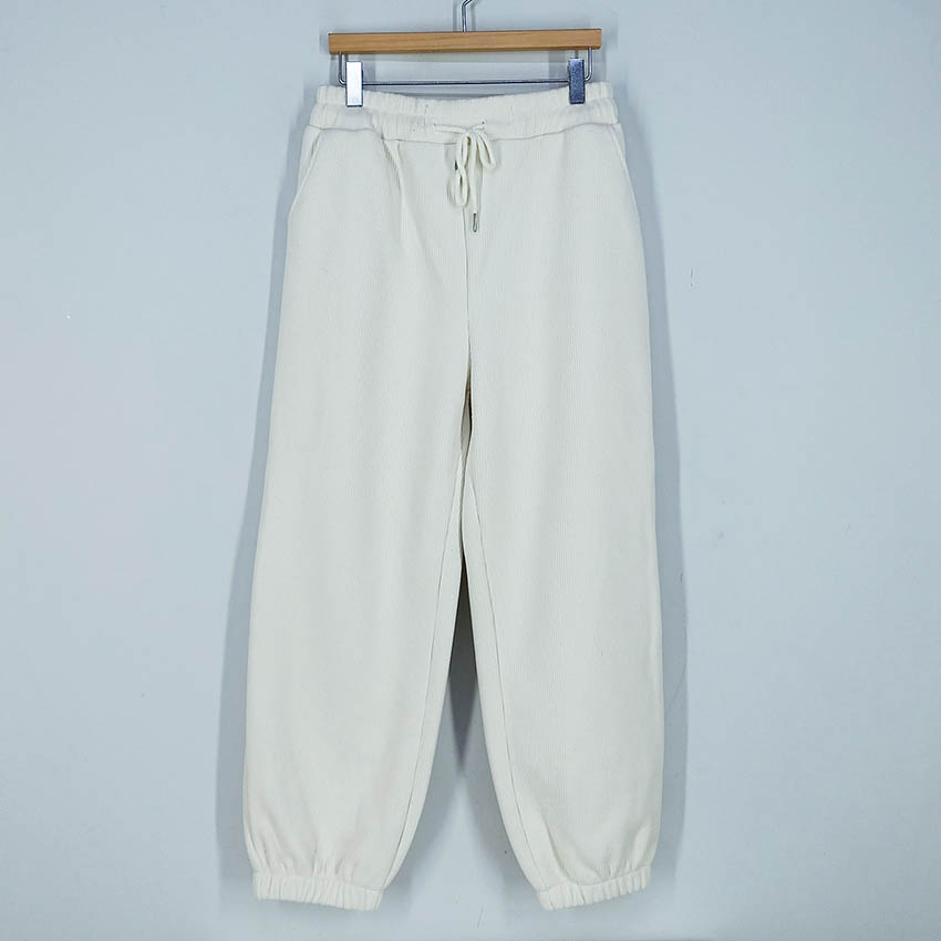 에잇세컨즈 여성 약기모 밴딩 골덴 조거팬츠 크림67 (HU41796)