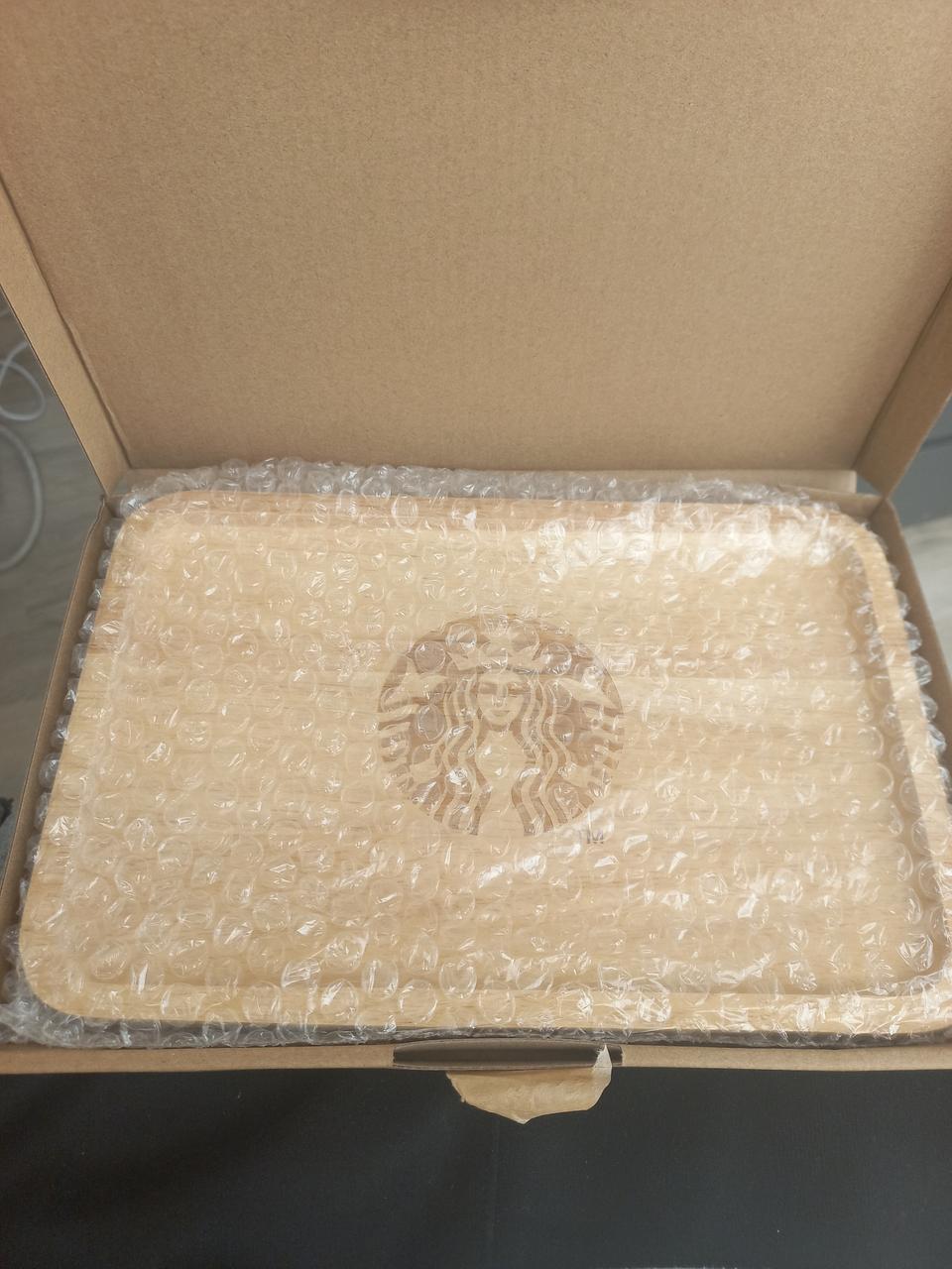 스타벅스 우드 트레이 굿즈 스벅 카페 커피 음료 기념품