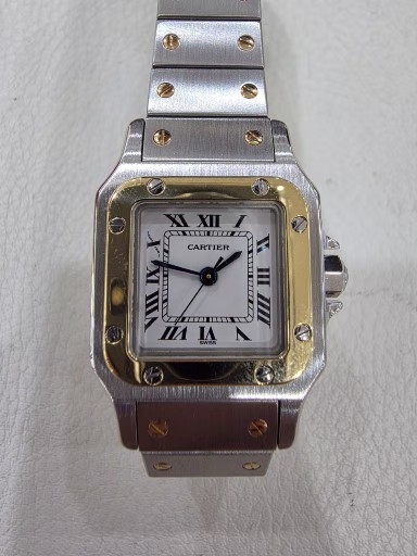 까르띠에 산토스 까레 콤비 시계 정품