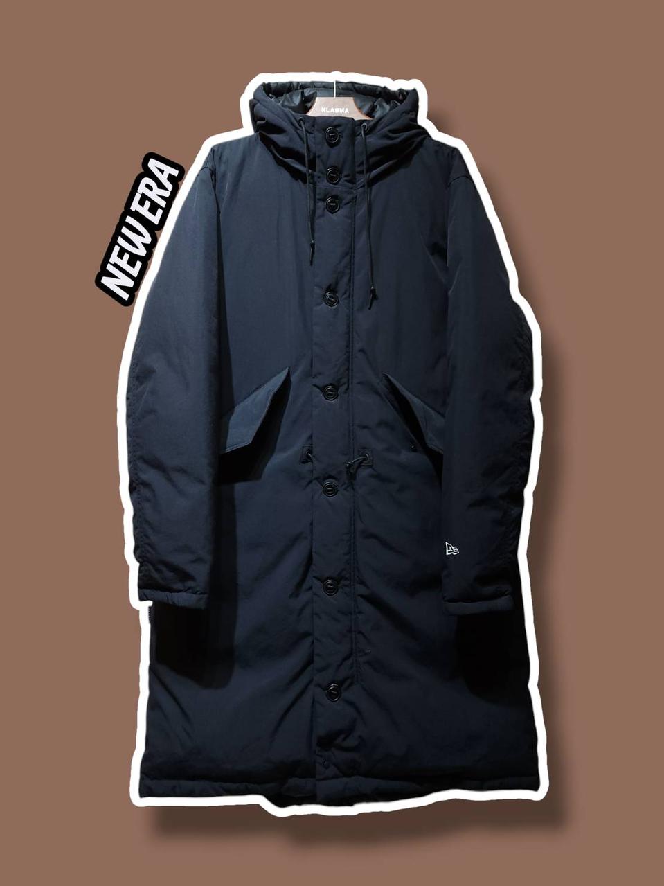 100/ 뉴에라 리버시블 구스다운 롱패딩점퍼 블랙 /1208