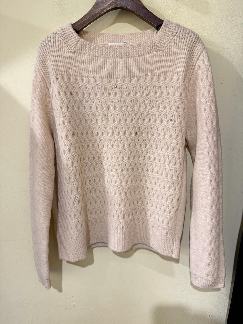 SJSJ 울 큐빅 니트