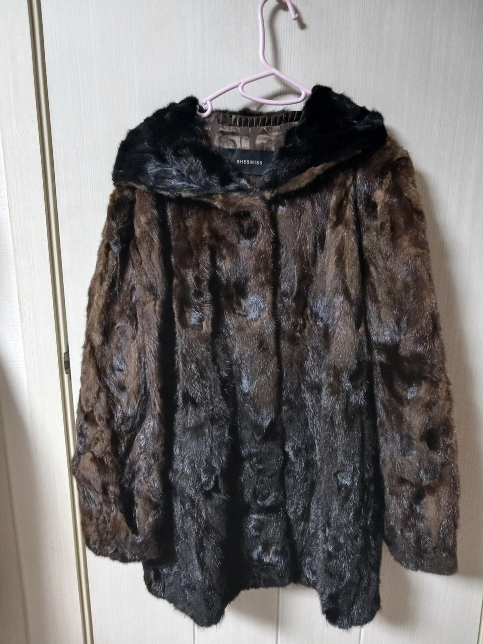 쉬즈미스 후드밍크모피(66사이즈)