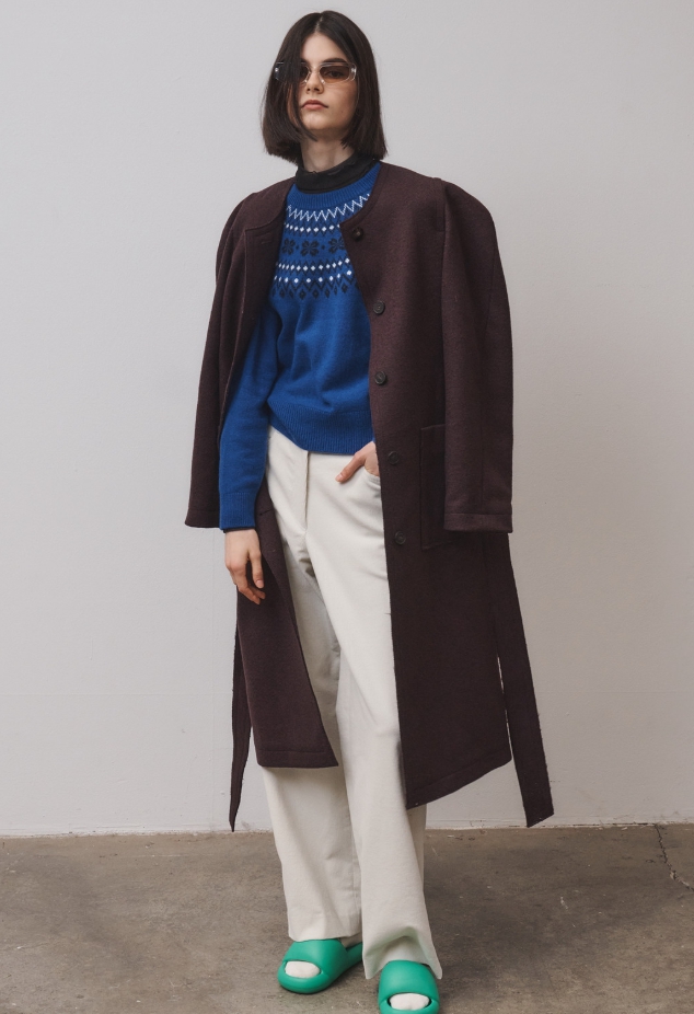 022 럭키마르쉐 벨티드 롱코트 Free