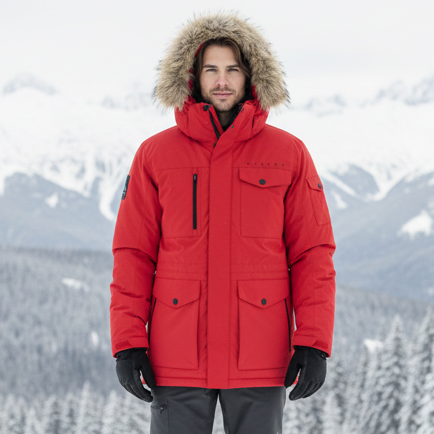 정가46만원 밀레 새상품 다운 패딩 100 레드