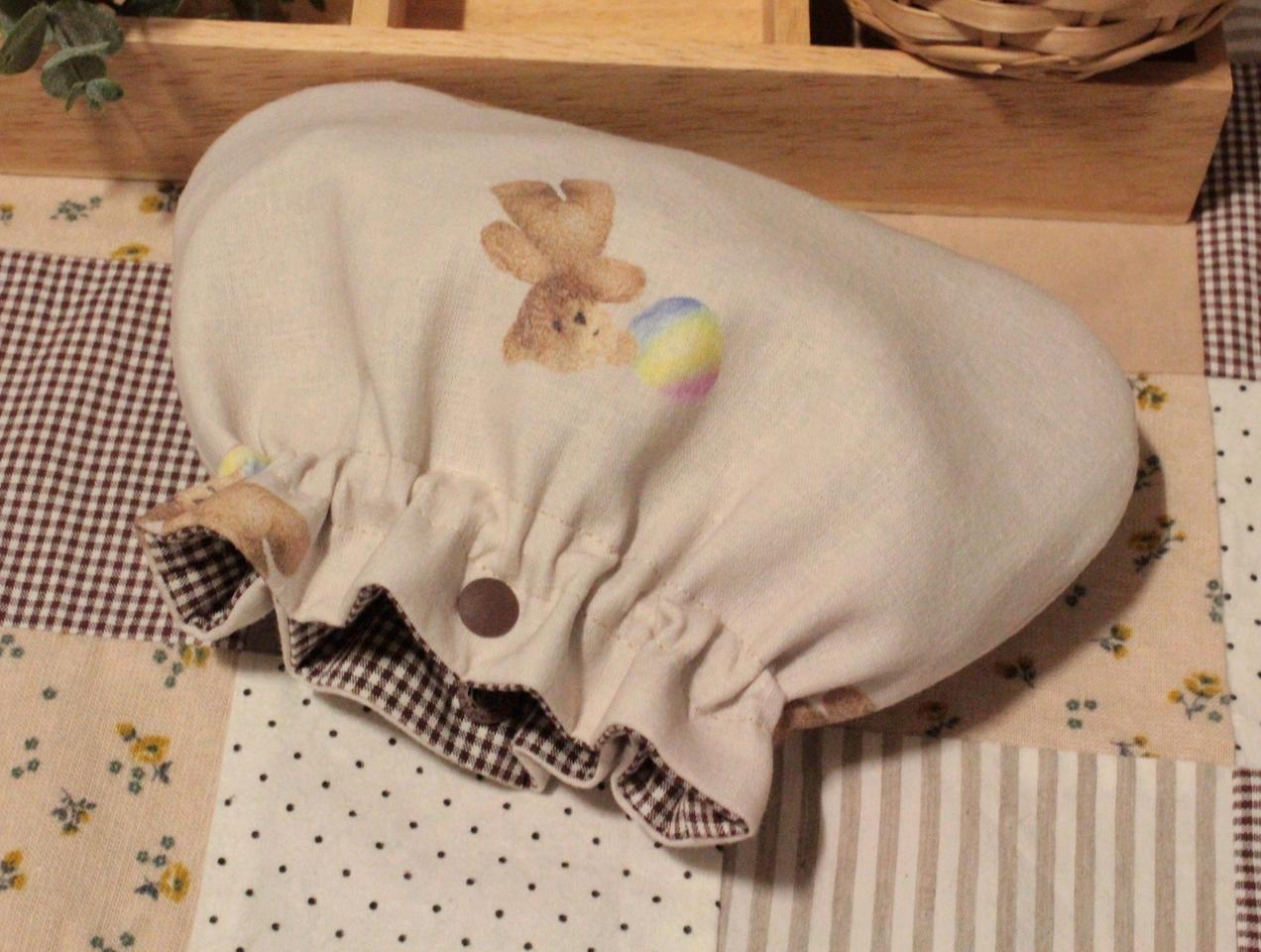 핸드메이드 곰무늬 밴딩 파우치