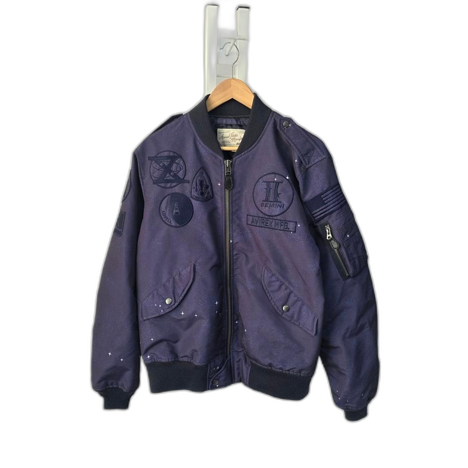 아비렉스 블루종 점퍼 퍼플 패치