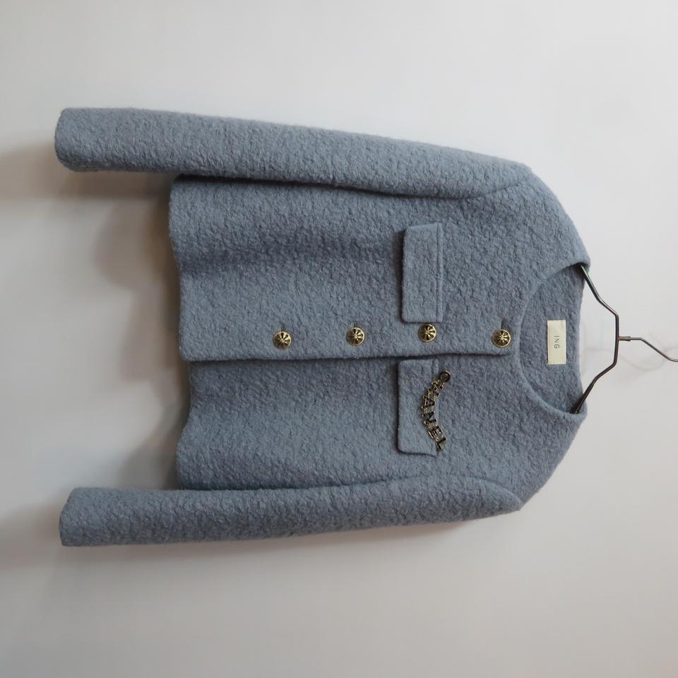 ING 블루 럭셔리 크롭 자켓