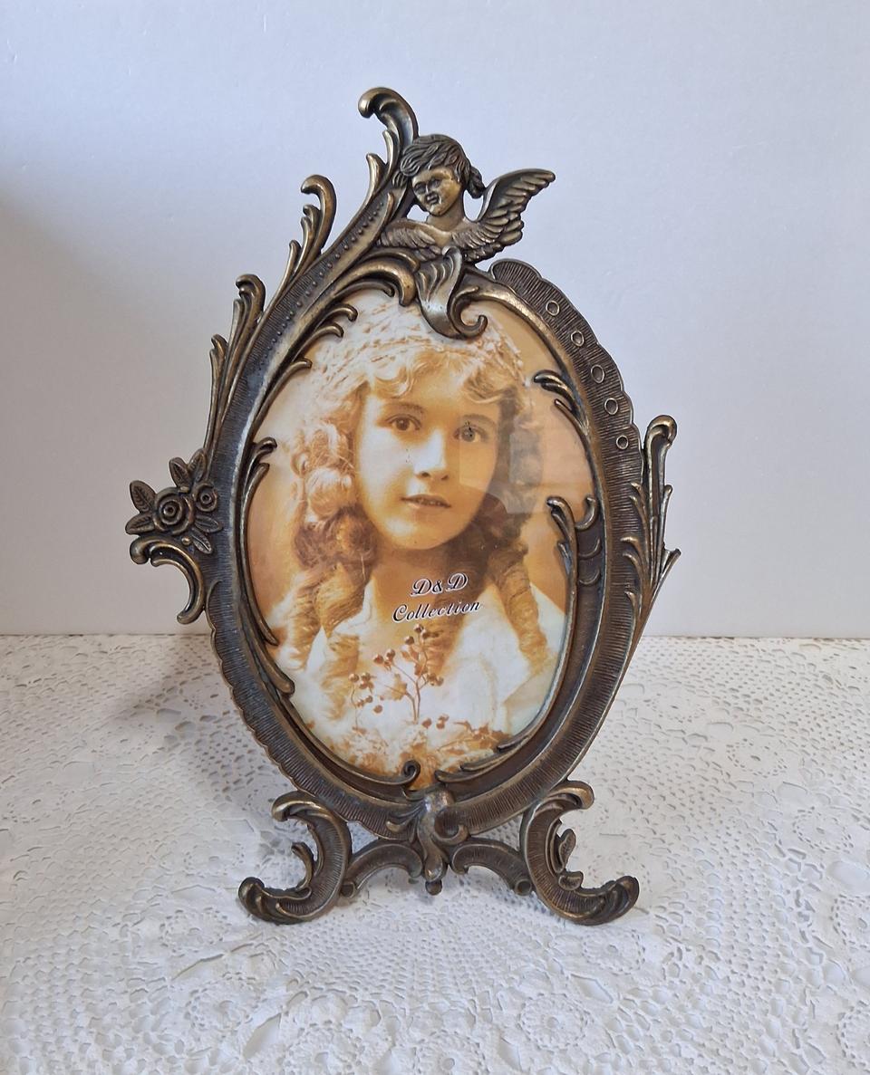 빈티지 브론즈 천사 장식 액자