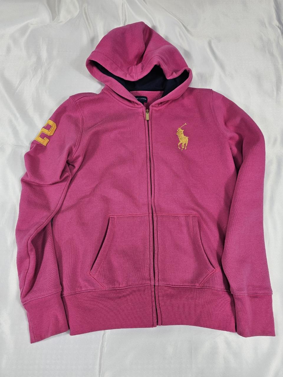 폴로빅포니후드집업핑크