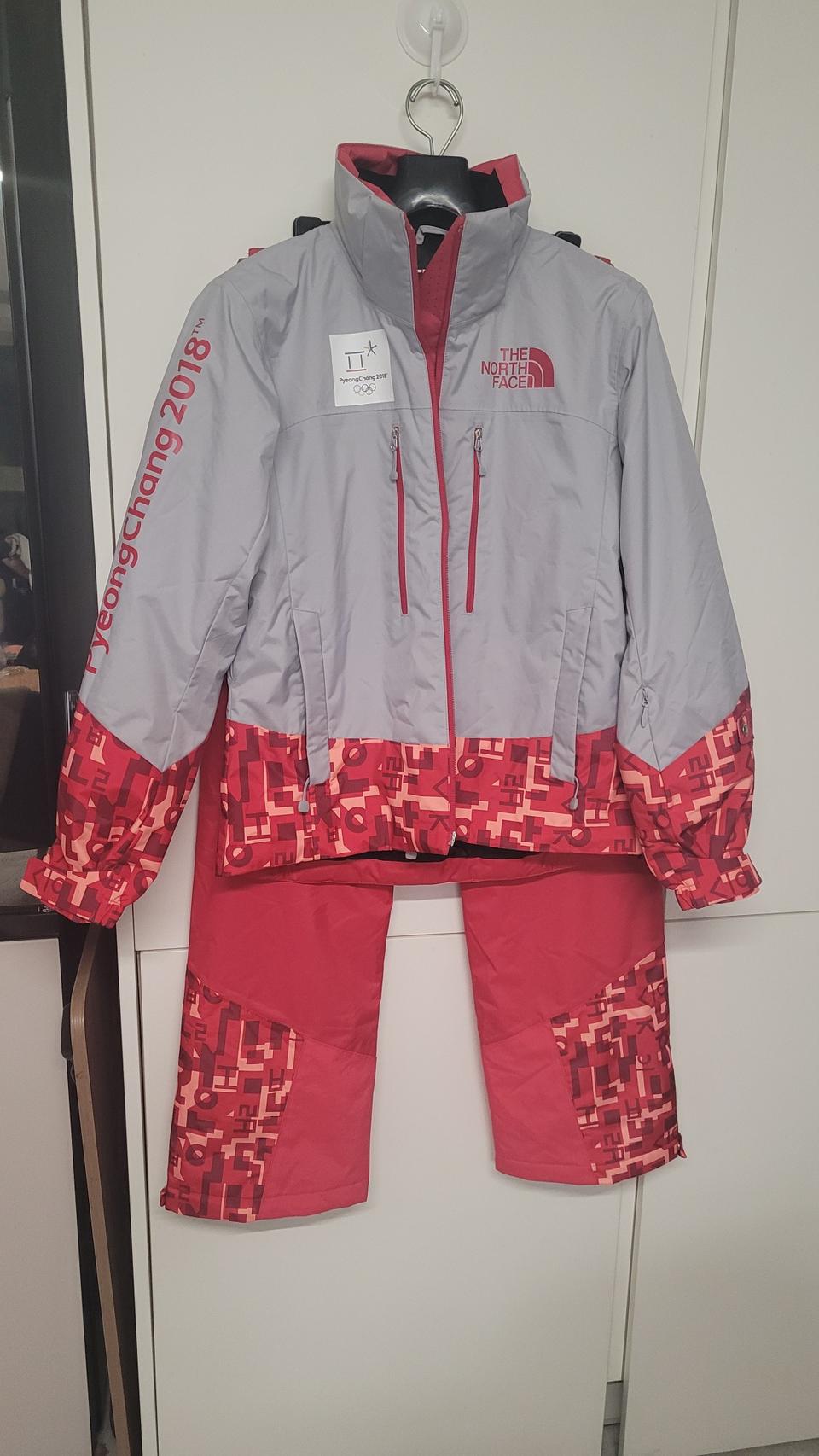 노스페이스  평창동계 올림픽 스키복 여성 상하복set 새상품