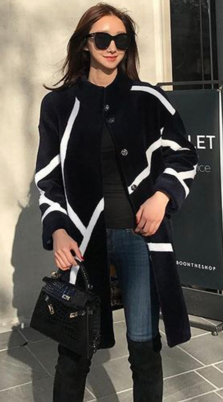 깍은 천연양털 자켓 55~66