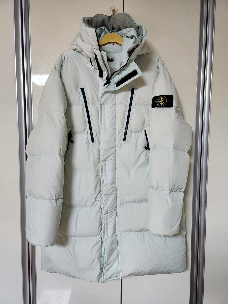 스톤아일랜드 크링크랩스 롱패딩 아이스블루 XL