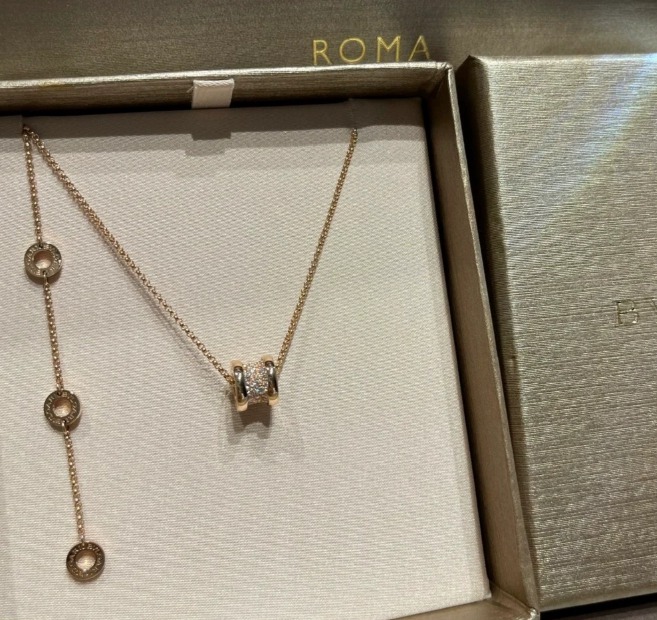 보그리 허리 레이스 다이아몬드 목걸이