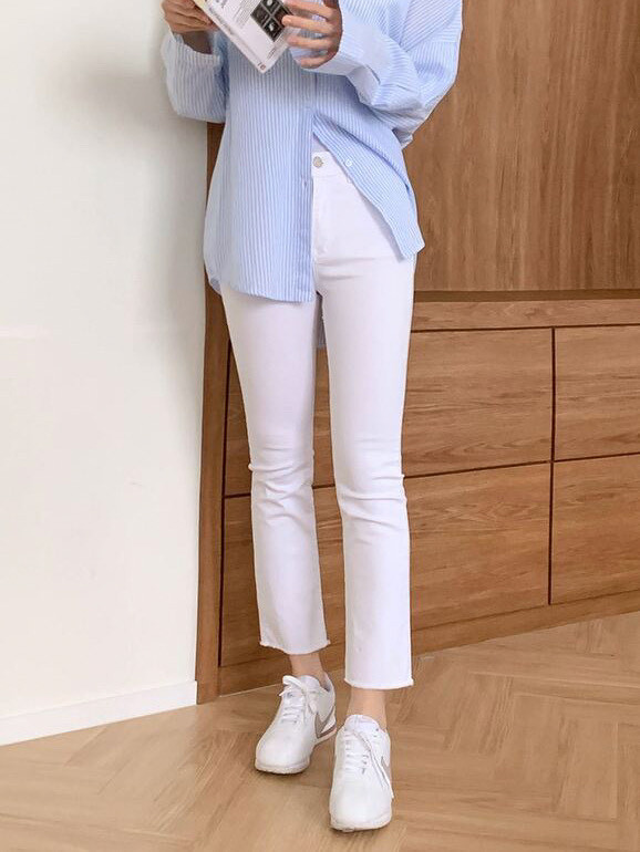 XL)속밴딩절개세미부츠컷 새거 13000(세일)