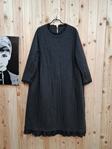 본딩 레이스 롱 원피스