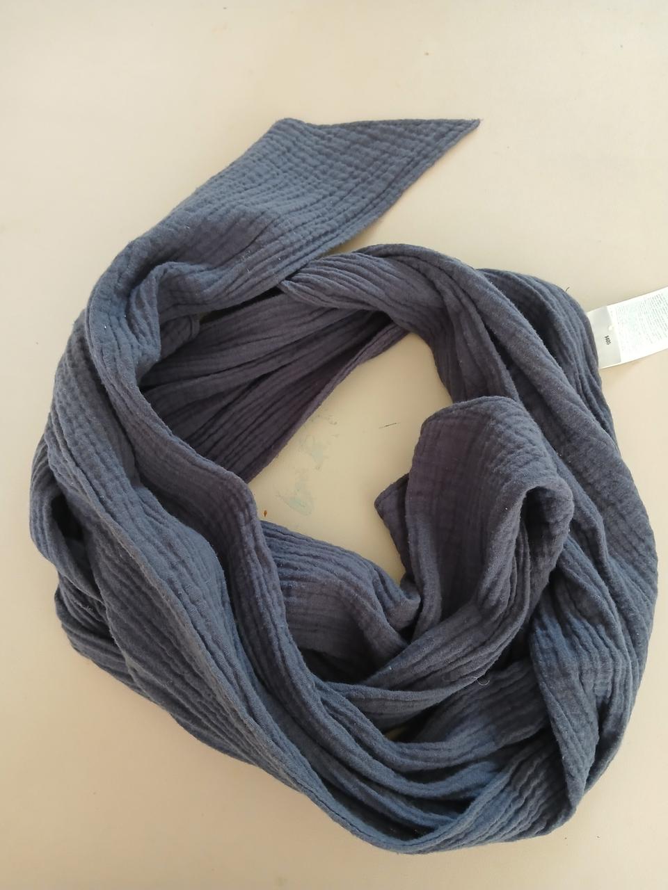 stylenoriter 면 스카프 네이비