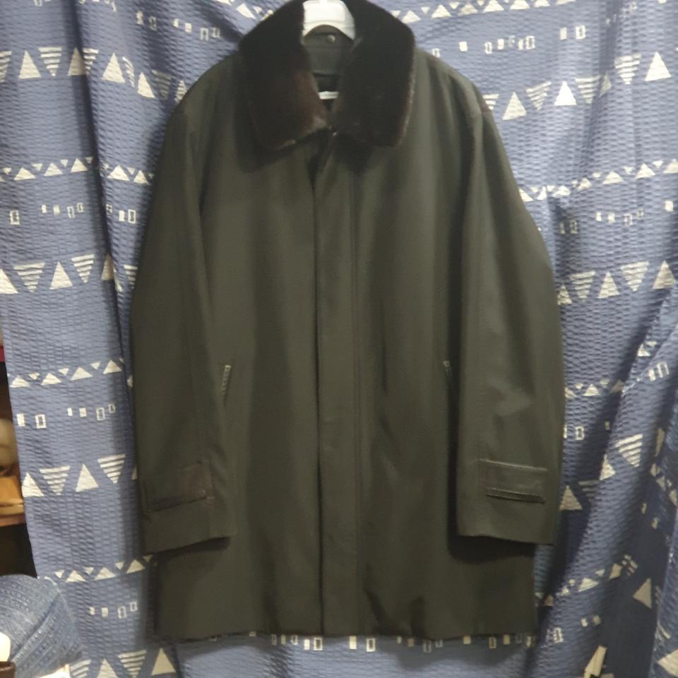 캠브리지 멤버스. 밍크퍼내피(탈착)  양가죽 배색.  사파리 점퍼