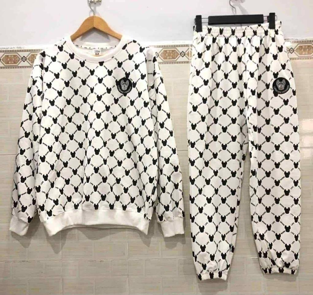 미키마우스 패턴 트레이닝복 세트 SMLXL 남녀공용