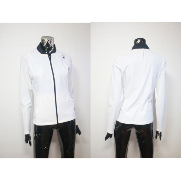 (55) 스파이더 화이트 슬림 스판 집업 점퍼 (사이즈 55) 