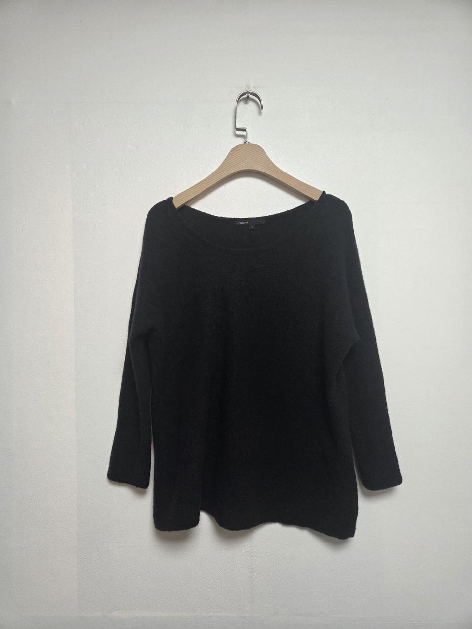 마쥬 라운드 울 니트 블랙(XS)