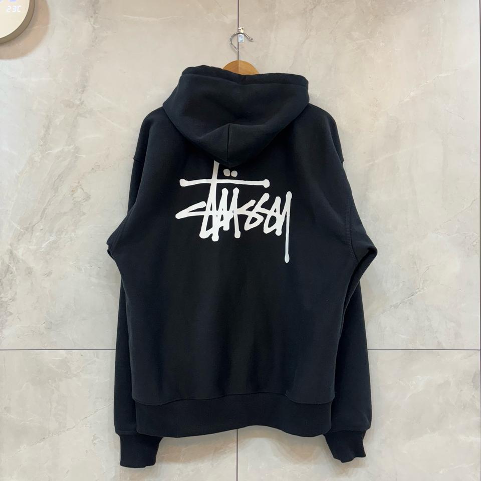 스투시 2023 블랙 후드집업 XL