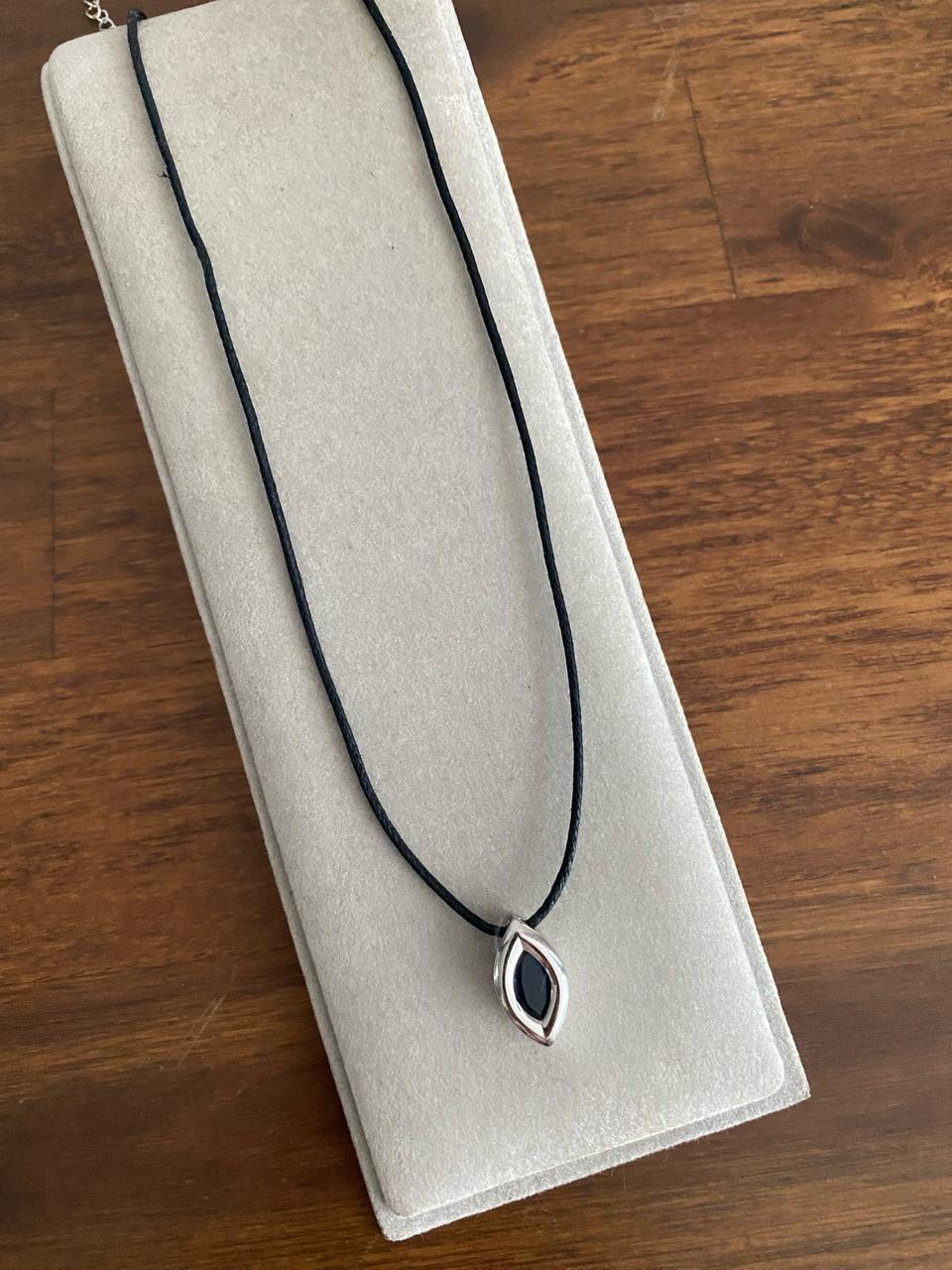 마키즈 형태 실버 펜던트 목걸이