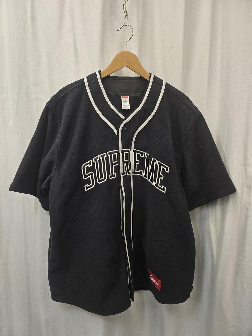 슈프림Supreme 폴라텍 베이스볼 저지 블랙 - 24FW