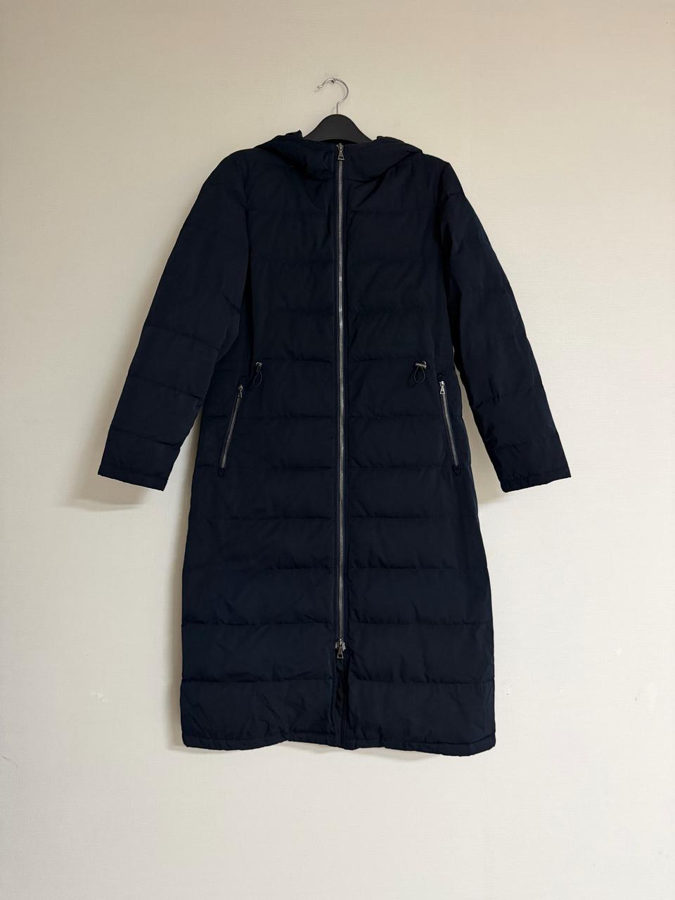 띠어리 후드 롱패딩