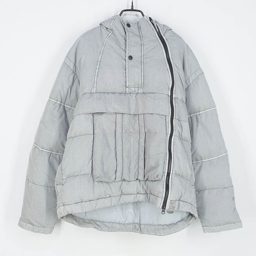 NAU 여성 후드고정 오버핏 덕다운패딩 그레이90 (HU41829)