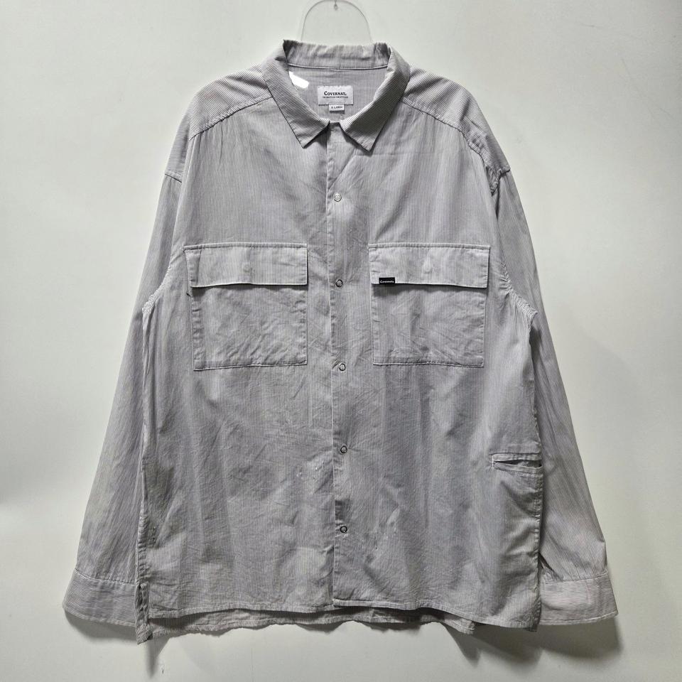 커버낫 스트라이프 버튼 긴팔 셔츠 XL 25120914