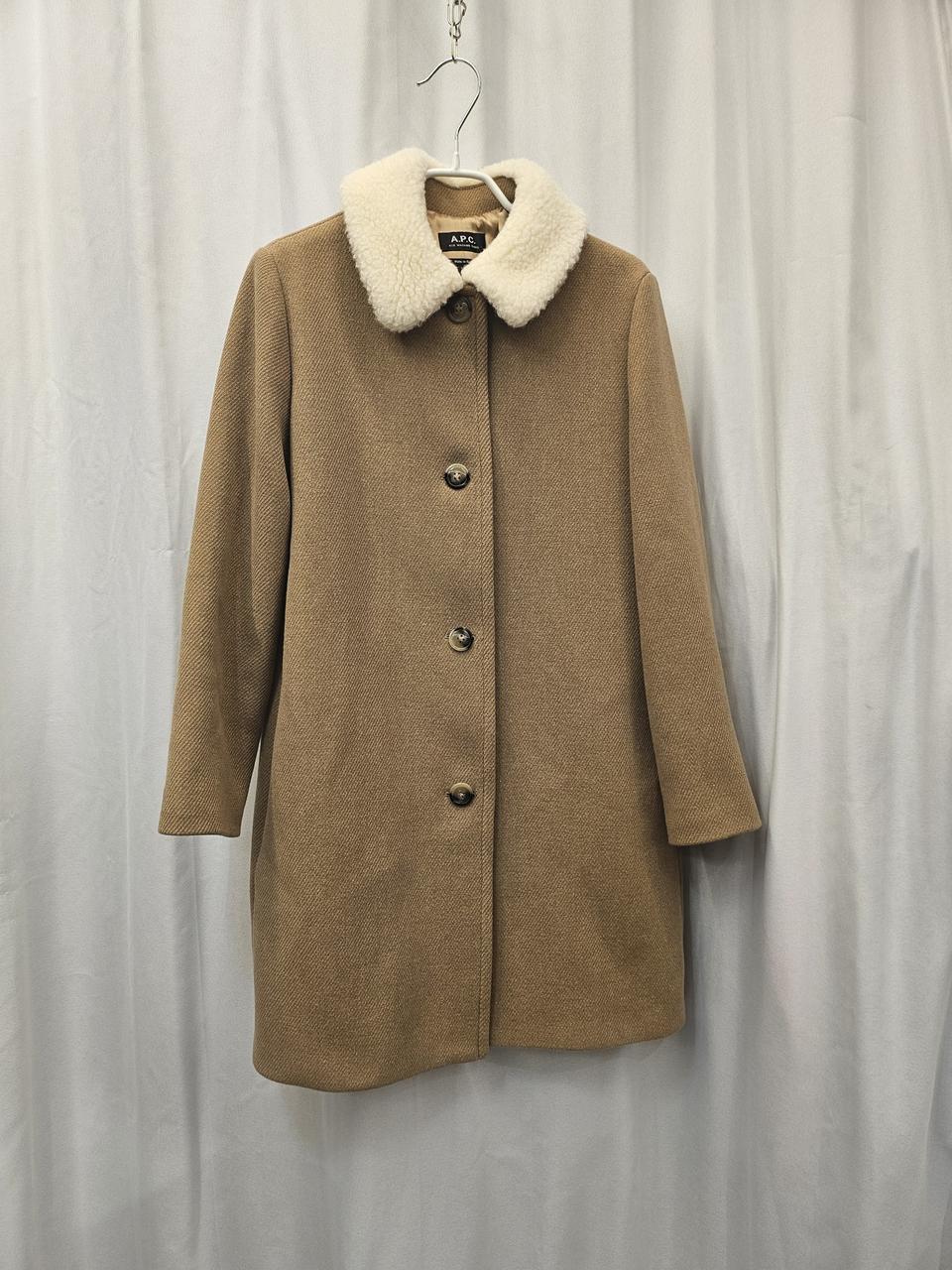 A.P.C.브라운 시어링 칼라 NEW DOLL 코트 36