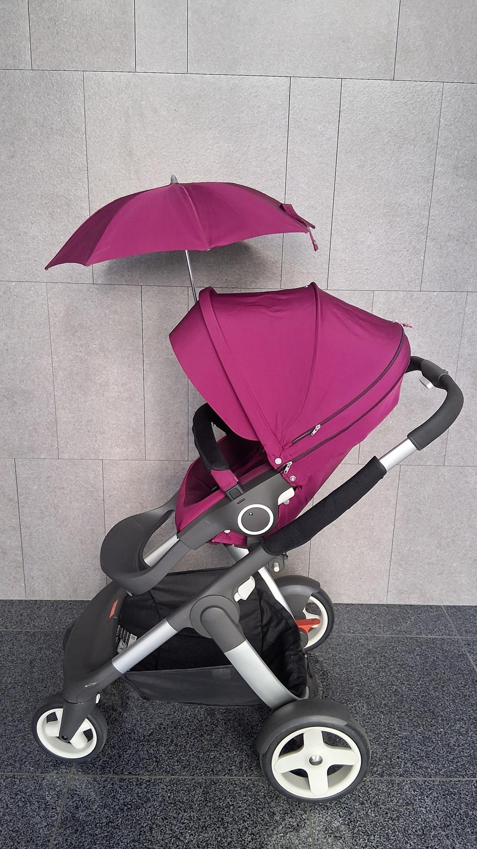 노르웨이산 최고급 명품 럭셔리 디럭스 유모차 스토케. 정품 양산, 투명