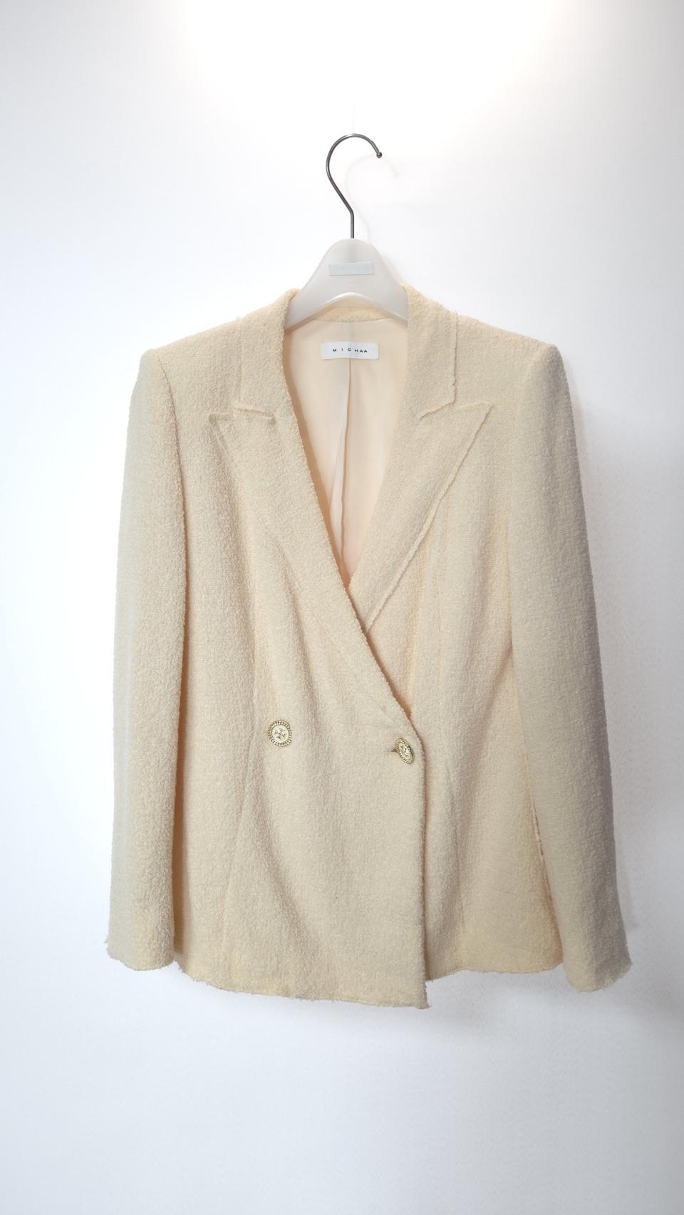 미샤 MICHAA 부클 울블렌드 더블 자켓 55 사이즈